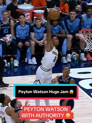 A post by @nba on TikTok caption: The net was going crazy 😭😱 @Denver Nuggets #NBA #Basketball #DenverNuggets #PeytonWatson 