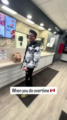 A post by @shivzote on TikTok caption: Feel like king after over time 🤣🇨🇦