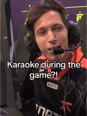 A post by @fnatic on TikTok caption: Official or karaoke? The world may never know 💀 #valorantesports #valorant #valorantfunny #fyp 