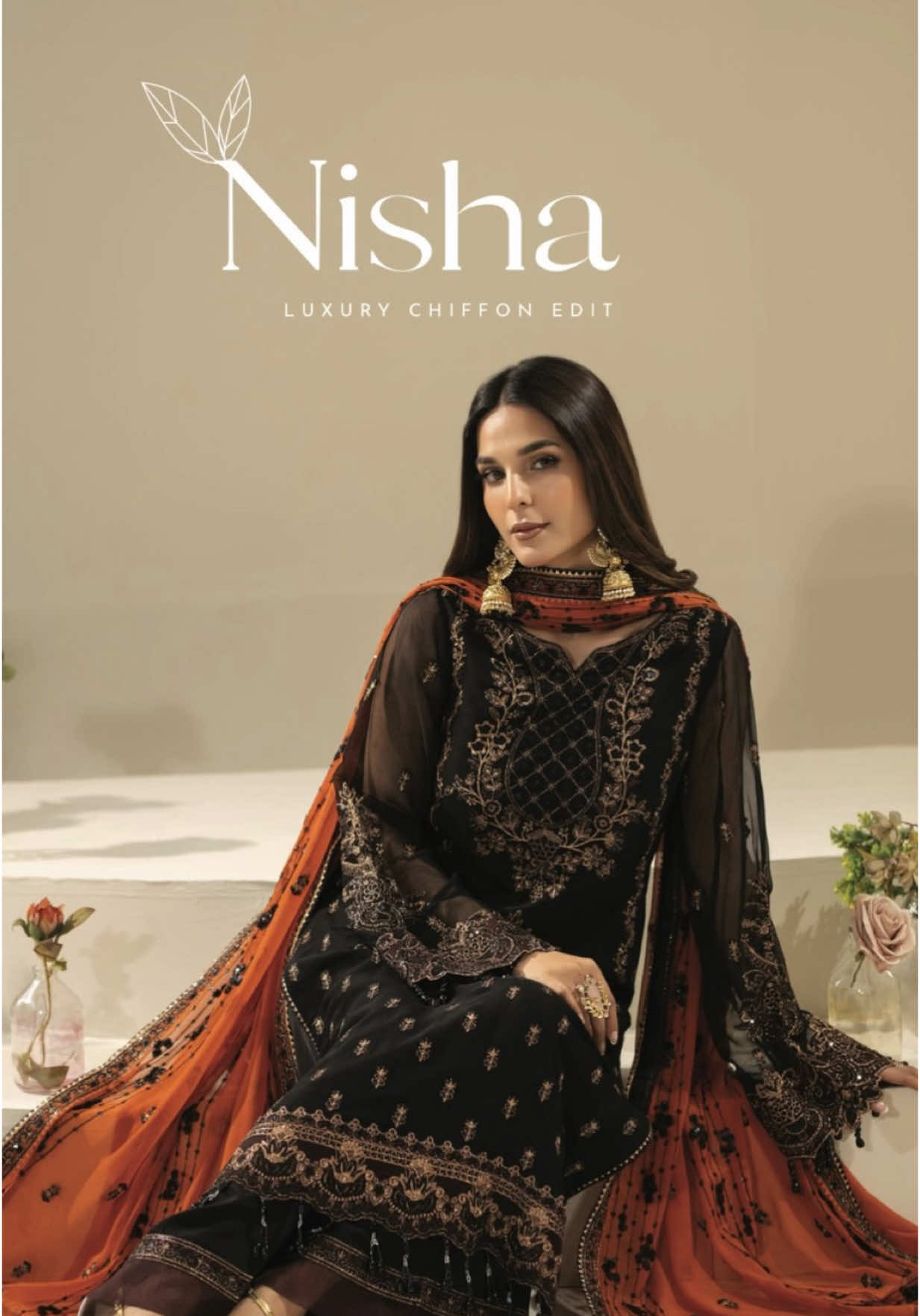 A post by @amayrah.official on TikTok caption: NISHA 25’ LUXURY CHIFFON BY IMROZIA’S LAUNCHING SOON⏳🎉#CapCut #amayrahfashion #amayrahfashionsouthall #pakistanidesignerwear #tiktoklive #newstock #imroziapremium #southall #lahore #karachi 