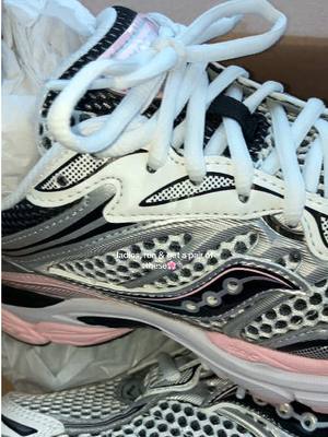 A post by @jaaliyahs on TikTok caption: I’m so glad saucony is back😍 #saucony #sneakers #atlanta #fypシ #blackgirltiktok #pink #musthaves #pinkshoes #sneakerhead #comfyshoes 