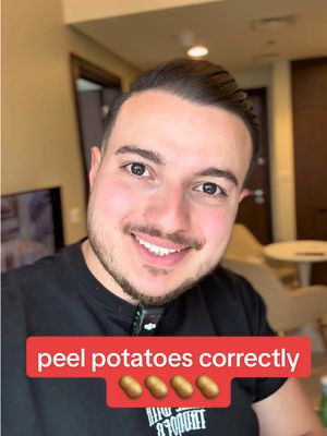 A post by @ismailguseynlirus on TikTok caption: How to peel potatoes correctly? #ismailguseynly #ismailguseynli #исмаилгусейнли 