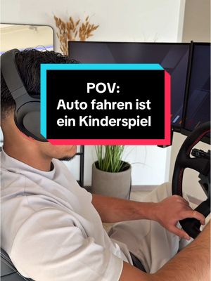 A post by @mustafahrlehrer on TikTok caption: Auto fahren ist ein Kinderspiel für @ghaleb.ks Wie war deine erste Fahrstunde? 😋 #fahrschule #fahrlehrer #fahrstunde #fahrprüfung #Führerschein #fahrschüler #mustafahrlehrer #Simulator 