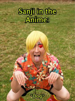 A post by @itskingchris on TikTok caption: Sanji in the Manga vs Anime🐶 #anime #OnePiece #sanji 