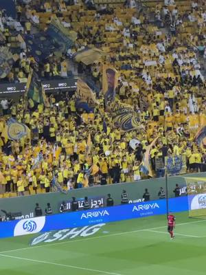 A post by @alkasstvsports on TikTok caption: 🎥 شوف | جماهير #النصر تشعل الأجواء بالأهازيج خلال مواجهة #النصر_الرياض ضمن الجولة الـ27 من #دوري_روشن_السعودي للمحترفين  #النصر_الرياض #قنوات_الكاس  #SPL #rsl  #الرياضة_على_التيك_توك 
