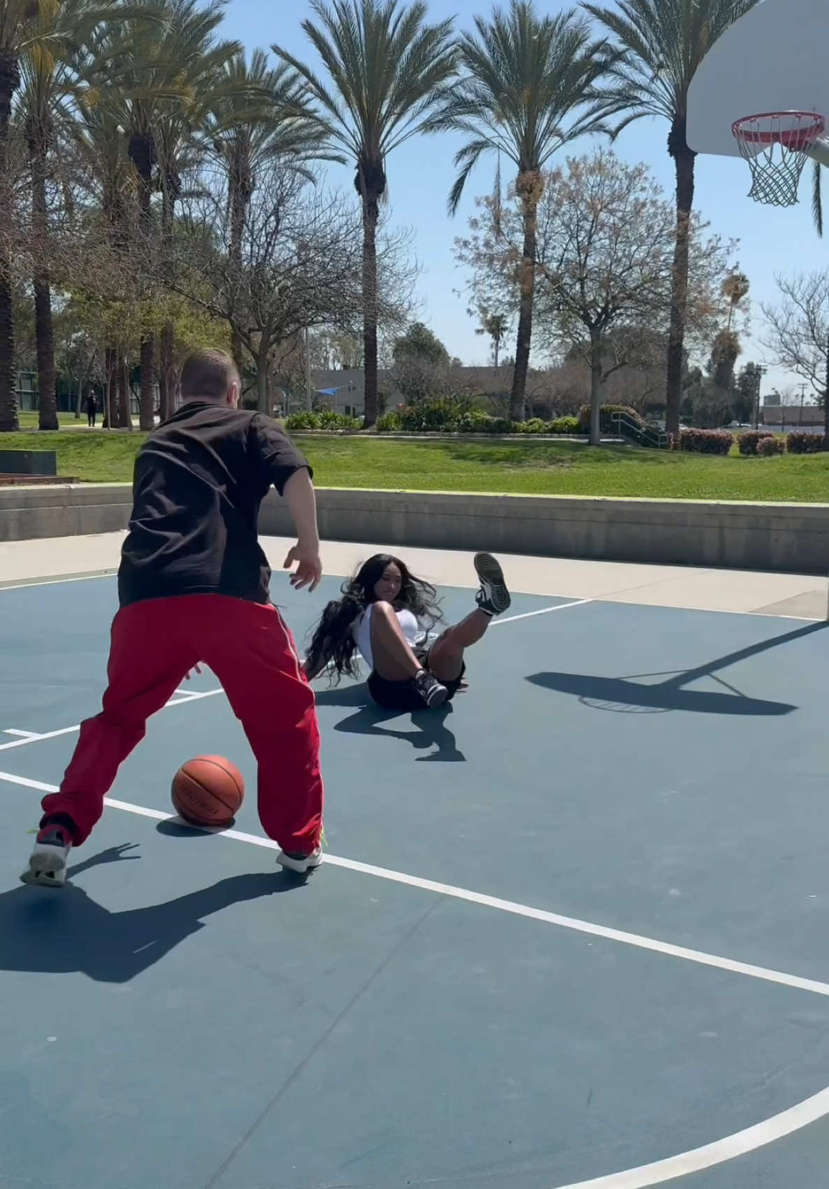 A post by @theprofessor on TikTok caption: Love & Basketball🏀❤️ …and Broken Ankles💥👟😔😂