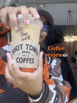 A post by @denahabib1 on TikTok caption: I tried Shot Tower today in south philly, & let’s just say I’m definitely coming back! 9/10🧡 #coffee #coffeetiktok #fyp #coffeelover #coffeetime #blackgirlmagic #habeshatiktok 