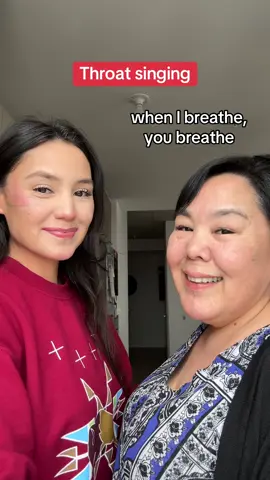 A post by @shinanova on TikTok caption: Inuit throat singing edition #doechii #denialisariver #inuit #throatsinging #katajjaq #TikTokforGood #TikTok_Partner 
