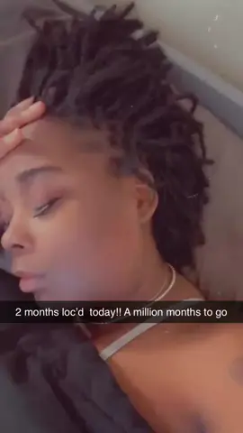 A post by @ on TikTok caption: This is really a journey that I’m learning to enjoy!  #microlocs #microlocsjourney #microlocsinstallation #microlocstyles #microlocsretightening #220microlocs #200microlocs #2months #locjourney 