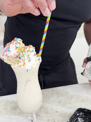 A post by @realtipsybartender on TikTok caption: Real Funfetti Cake Milkshake #cocktails #milkshake #cake