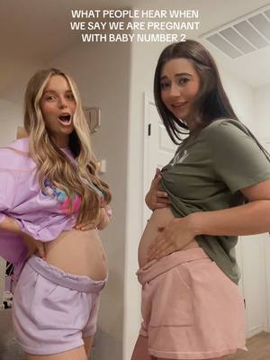 A post by @tori.roeder on TikTok caption: we are really 23 & 24 😂 still young i guess lol #momsoftiktok #pregnancy #2under2 #momlife #pregnant @Candace// SAHM 