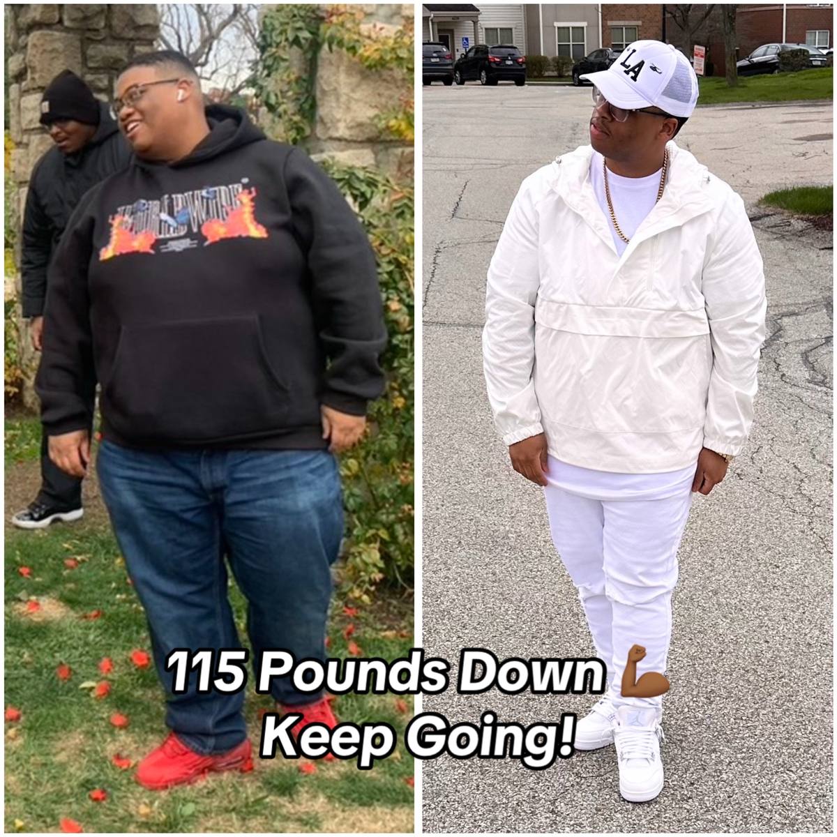 A post by @cookwithquise on TikTok caption: Its a journey that seems impossible at times. But it absolutely is possible. I believe in you. Keep Going! 💪🏾 #weightloss #transformation #motivation #healthyrecipes #fitness #gym #selflove 
