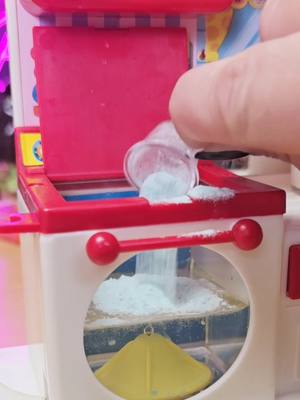 A post by @asmrplayroom on TikTok caption: 1983 Milk Baby Kitchen & Laundry playset from BANDAI #asmr #bandai #vintage #nostalgia 