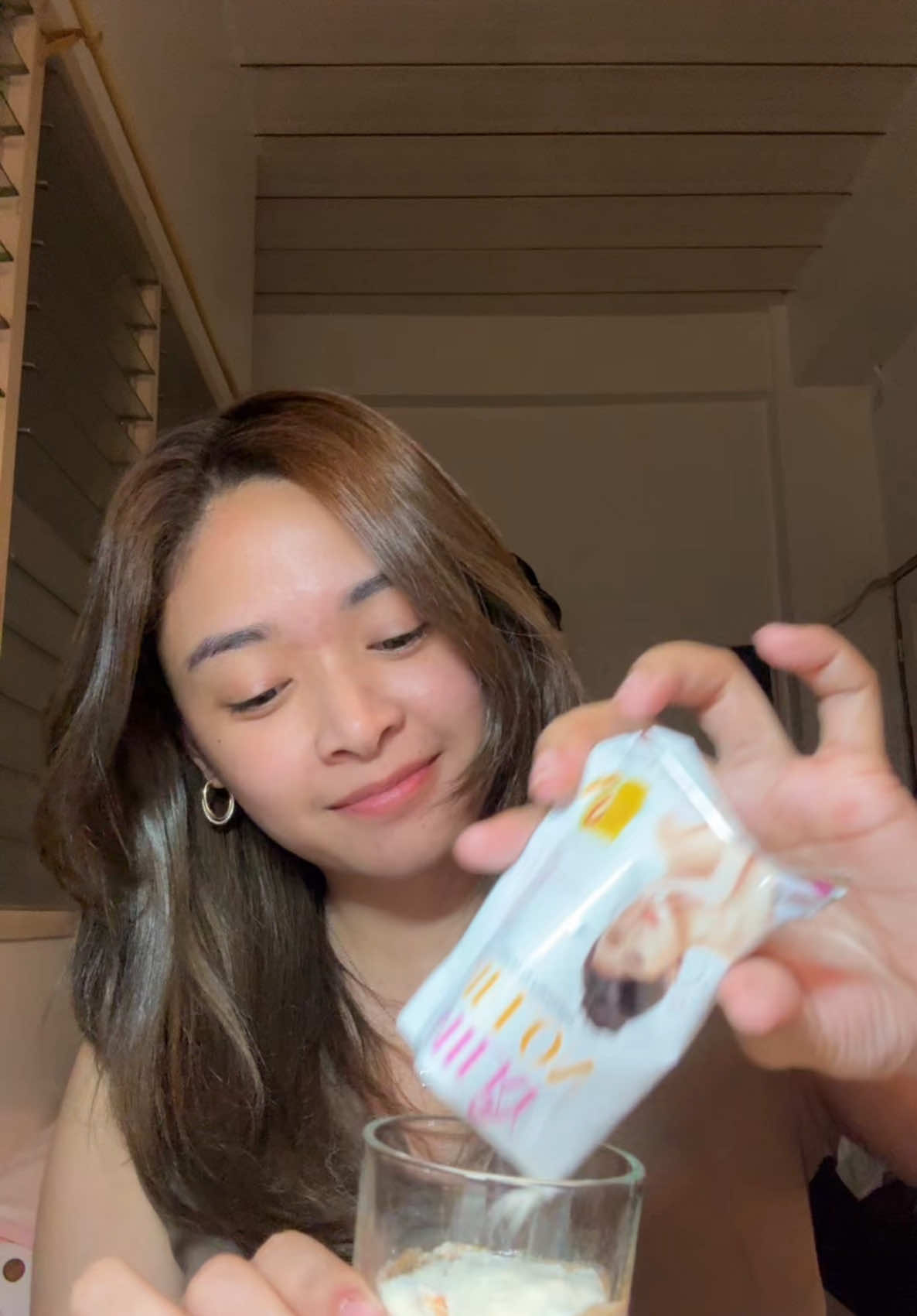 A post by @nikkivelayo on TikTok caption: Down to my last sachet of @S and J Beauty Main ‘s Milky Melon😬
