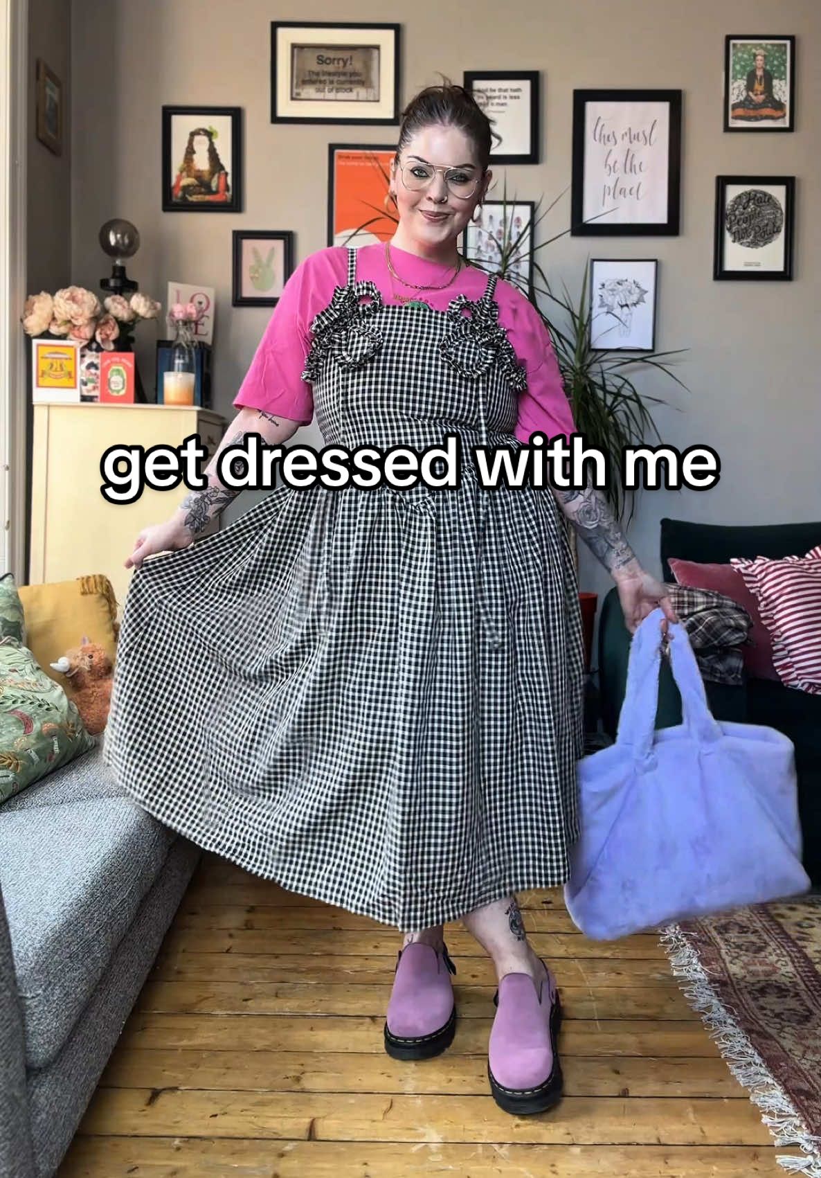 A post by @poppyadams92 on TikTok caption: Happiness in an outfit for me 🌞  tee @Damson Madder  dress @Lazy Oaf  #plussizegrwm #lazyoaf #lazyoafdress #plussizestyle #plussizesummer #plussizefashion #damsonmadder 