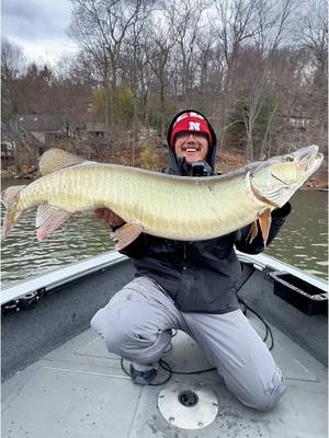 A post by @dkamfishing on TikTok caption: This MONSTER MUSKY almost ESCAPED!!! #fishing #fishtok #fyp #foryou 