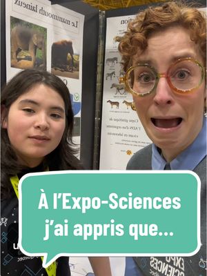 A post by @lamdcoloree on TikTok caption: C’est une toute petite fraction des jeunes absolument BRILLANTS que j’ai pu côtoyer comme présidente scientifique de la finale provinciale des Expo-Sciences. Que tous ceux qui pensent que « les jeunes sont paresseux » aillent lire leurs projets sur le site de Technosciences… Quelle expérience j’ai eue 😍😍😍 #sciences #scientifique 