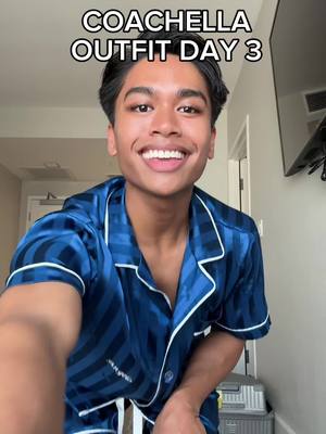 A post by @_angelomarasigan on TikTok caption: COACHELLA DAY 3 LETS GOO!! 🕺💃 #coachella2025 #grwmcoachella #coachellaoutfit #coachellafit #coachelladay3  Brands I wore: @Diesel @Thats So Fetch 