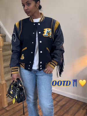 A post by @denahabib1 on TikTok caption: casual but not!💛👖✨ jacket is linked on my LTK #habeshatiktok #blackgirlmagic #ootdinspo #ootdfashion #outfitinspo #outfitideas #motherdenim #fitcheck #fashion #fashiontiktok #isabelmarant #fyp #fypシ 