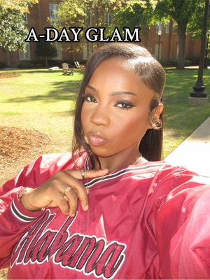 A post by @makeupbyssummer on TikTok caption: GRWM FOR A DAY in tuscaloosa🐘 #bamagirl #makeup #fyp #fullglam #rolltide