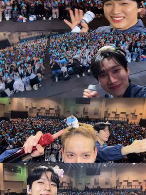 A post by @btob.company on TikTok caption: 타이베이에서 다 같이 빙글뱅글🌀💙 #비투비 #BTOB #321GO_MELympic  #서은광 #SEOEUNKWANG #이민혁 #LEEMINHYUK #임현식 #LIMHYUNSIK #프니엘 #PENIEL