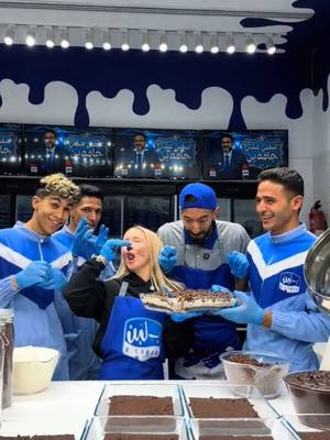 A post by @mostafashaabanofficial on TikTok caption: ليزى كات كيك 🍰😋🥰@بــ لبن مصر - b.laban.egypt #مصطفى_شعبان_وكريستينا #كرستينا_مصطفى #مصطفى_كريستينا 
