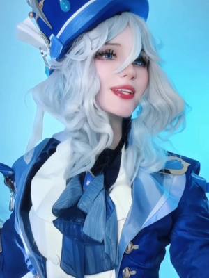 A post by @mahouberry on TikTok caption: this diva #furina #GenshinImpact #furinacosplay 