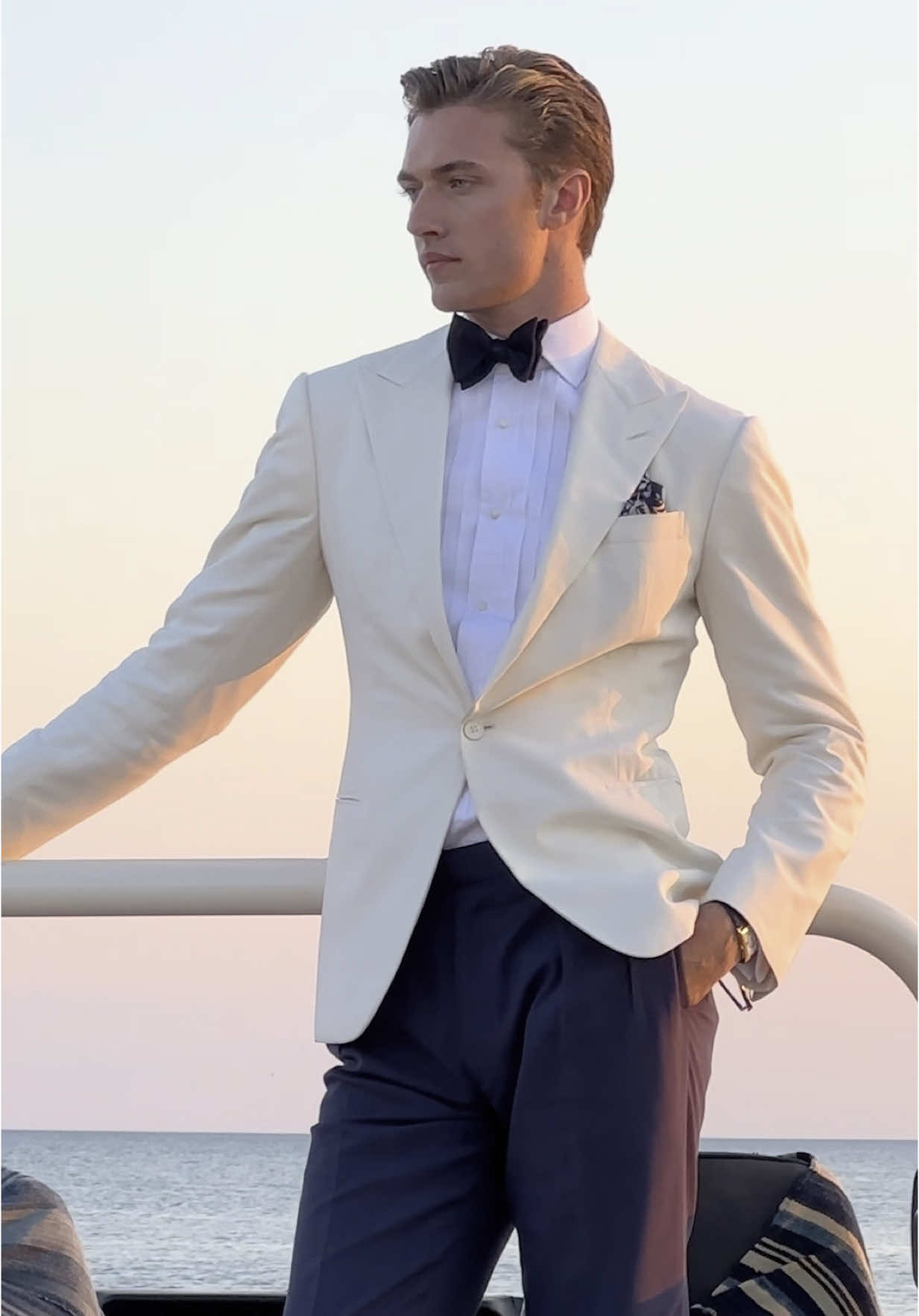 A post by @itsluckybluesmith on TikTok caption: RL Spring 25 Campaign shot in the Hamptons @Ralph Lauren  #RLintheHamptons #RalphLaurenSP25