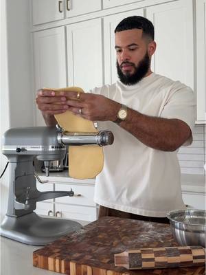 A post by @desmondthechef on TikTok caption: @KitchenAid Stand Mixer Attachments are a time saver in my kitchen and so simple to use. #KitchenAidAmbassador We all prefer homemade pasta in this house - my Food Processor and Pasta Roller KitchenAid® Stand Mixer Attachments helped my lasagna come together in record time so I had more time to be with the fam. What KitchenAid Attachment could you use to save time in the kitchen??? #AD