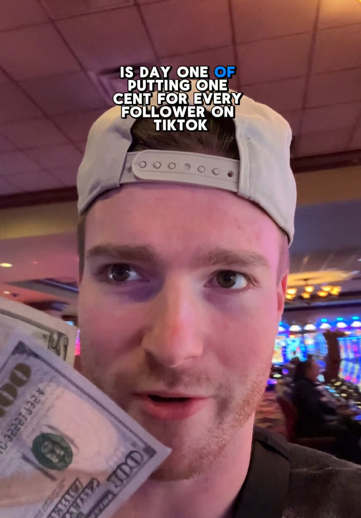 A post by @tsteezylive on TikTok caption: Day 1 of putting .01 cent for every follower into a slot #gamble #slot #casino #fun 