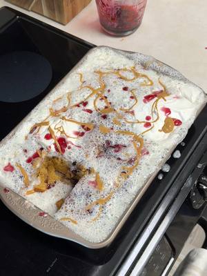A post by @joshandmomma on TikTok caption: Now who tagged momma in the Peanut Butter & Jelly cake?! 😂😂😂 @Josh’s Momma @Josh Godfrey #joshandmomma #joshsmom #viralrecipe #fyp #familydinner #easyrecipe #quickrecipe #family #easycakerecipe 