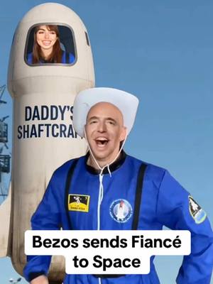 A post by @austinnasso on TikTok caption: He bought her a planet #amazon #jeffbezos #bezos #tech #comedy #impressions #blueorigin