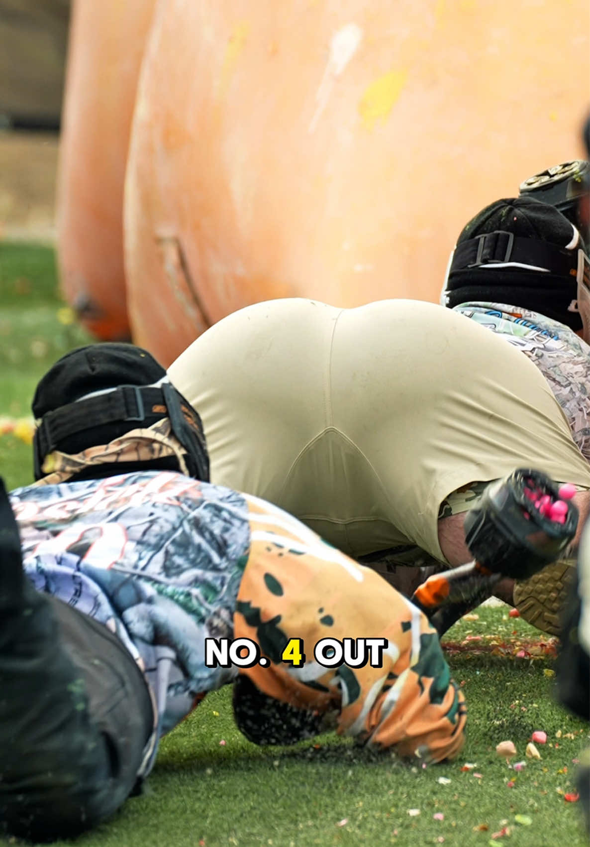 A post by @frankielapenna on TikTok caption: Nah, hold on just a minute bro… #friendlyfire #sus #paintball #takecover #ayo #replay #paintballtiktok #suspicious #meme 