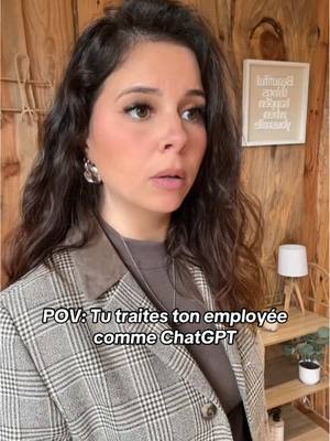 A post by @paulinebcht__ on TikTok caption: Des fois je culpabilise de ne pas lui dire merci 😂😂😂 #pourtoi #fyp #chatgpt #ia #humour #sketch #comedie #drole #employee 