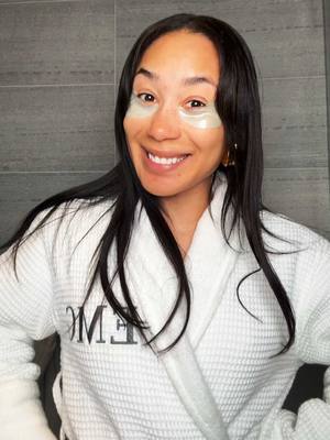 A post by @mylifeaseva on TikTok caption: New robe alert 😚🛁🫧🧼  i haven’t taken this off since it came yesterday. It’s the pottery barn waffle weave robe ✨ #potterybarn #robe #bathrobe #luxury 