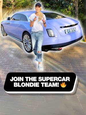 A post by @supercarblondie on TikTok caption: Your opportunity to travel the world exploring the coolest supercars, yachts, mansions, and tech!🔥🎥 #supercar #luxury #presenter