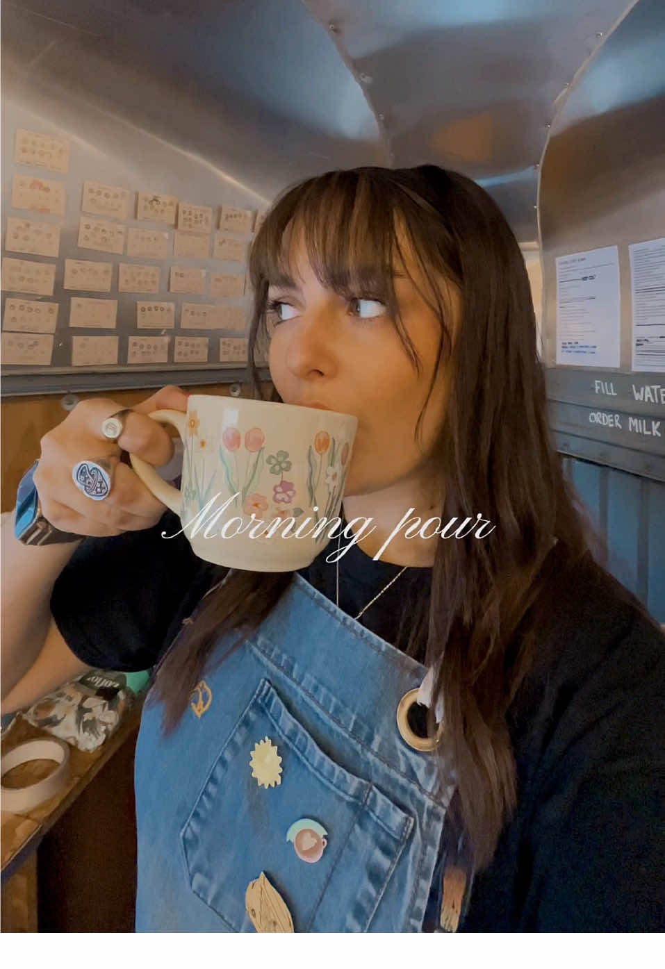 A post by @ on TikTok caption: Just my morning coffee today😌✨☕️💛🧸 #barista 