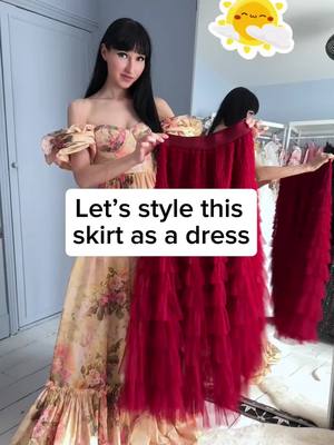 A post by @andreasfashiongalaxy on TikTok caption: How to style this mesh skirt as a dress #letsgetdressed AD