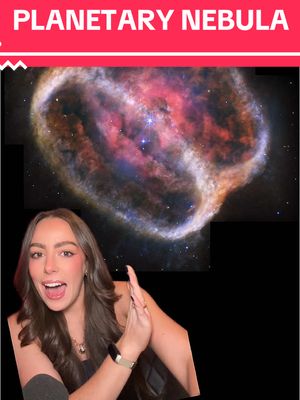 A post by @astro_alexandra on TikTok caption: New JWST image of a planetary nebula with rings and bubbles?! #space #astronomy #nasa #science  