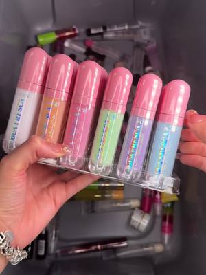A post by @luckygirlscoops on TikTok caption: Restock Our Lucky Lipgloss Scoop With Me Part 1 💗 • • • #lipgloss #cosmetics #lipglossaddict #lipcare #lipglosspoppin #ilovelipgloss