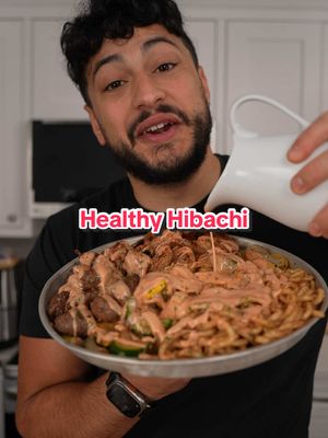 A post by @thegoldenbalance on TikTok caption: Hibachi Dinner For Weight Loss 😏 #healthyrecipes 