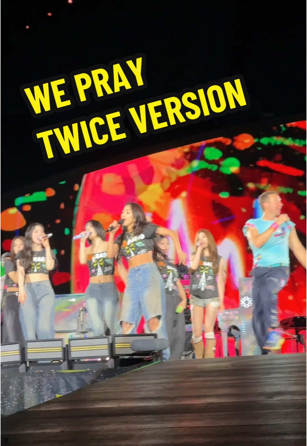 A post by @coldplay on TikTok caption: 🎵✨ WE PRAY - TWICE Version Seoul: 00:00 Fri April 18 London: 16:00 Thu April 17 NYC: 11:00 Thu April 17 #TWICE #트와이스 #Coldplay #MOTSWT #WEPRAY_TWICEVersion #ColdplaySeoul 