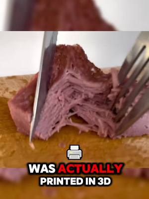 A post by @unique.planet on TikTok caption: This Steak was 3D Printed 🥩😋 #futurefood #labgrownmeat #steak #science