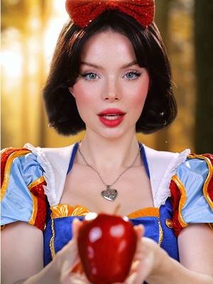 A post by @anastasile on TikTok caption: Feeling smooth and fresh like Snow White with @dr.althea_official 😍🍎 #makeup #transition #skincare #snowwhite #dralthea