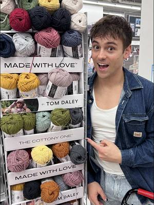 A post by @tomdaley on TikTok caption: 🧶YARN UNBOXING📦 Come unbox my @Lion Brand Yarn 🧶 The Cottony One! Link in bio to get yours ❤️