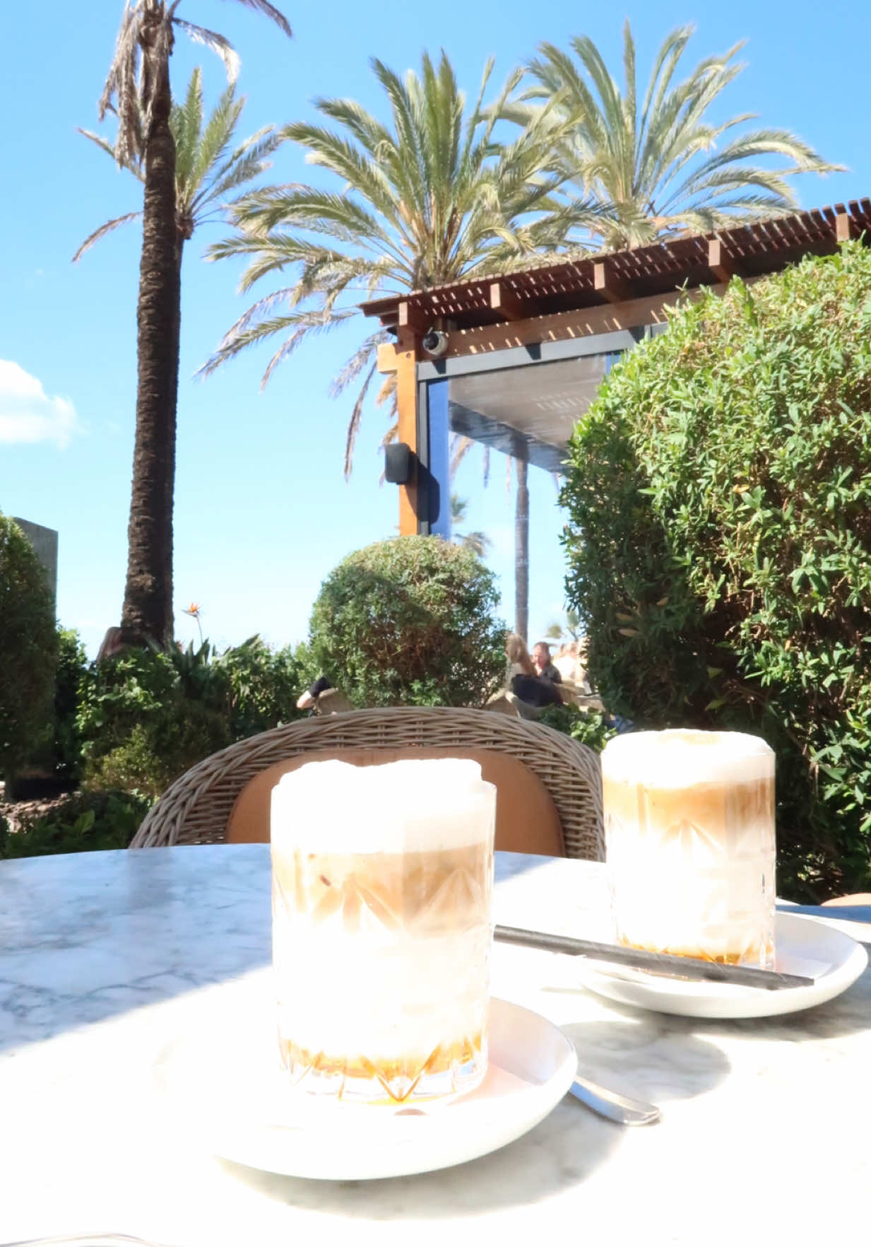 A post by @cassiusmears on TikTok caption: ✈️ #fyp #foryoupage #marbella #cappuccino 