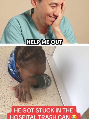 A post by @steveioe on TikTok caption: Don’t let your kids near the trash of the hospital 🫠