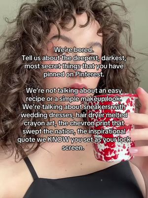 A post by @pinterest on TikTok caption: We listen and we don’t judge 🫶 #Pinterest 