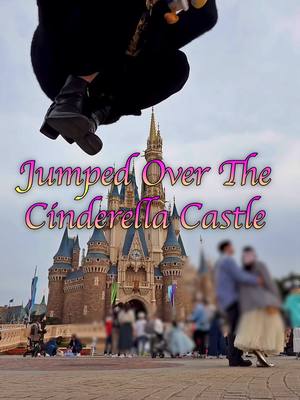 A post by @miura_ayme on TikTok caption: Jumped Over Cinderella’s Castle again!!🏰 #tokyodisneyland #disneyvillains #disneymovie #cinderella #TDR #miuraayme