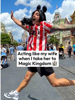A post by @lovesoreal on TikTok caption: The best ride at Magic Kingdom is my wife’s emotional rollercoaster 😂😂 #actinglikemywife @Disney Parks 